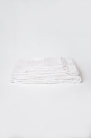 Omne Sleep 4-Piece White Brushed Microfiber Queen Hypoallergenic Sheet Set