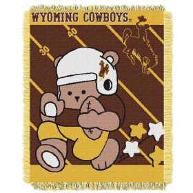 Wyoming OFFICIAL Collegiate "Half Court" Baby Woven Jacquard Throw