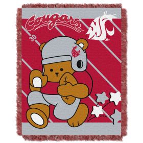 Washington State OFFICIAL Collegiate "Half Court" Baby Woven Jacquard Throw