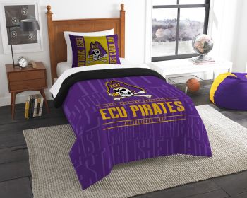 East Carolina OFFICIAL Collegiate "Modern Take" Twin Comforter & Sham Set