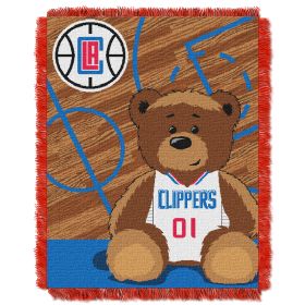 Clippers OFFICIAL National Basketball Association; "Half-Court" Baby 36"x 46" Triple Woven Jacquard Throw by The Northwest Company