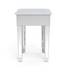 Mirrored Nightstand Bedroom Side Table Morden Sofa End Tables Silver