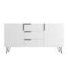 Manhattan Comfort Beekman 62.99 Sideboard with 4 Shelves in White