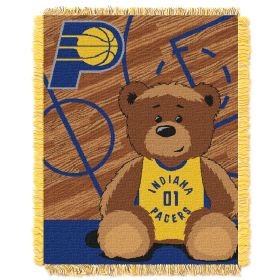 Pacers OFFICIAL National Basketball Association; "Half-Court" Baby 36"x 46" Triple Woven Jacquard Throw by The Northwest Company