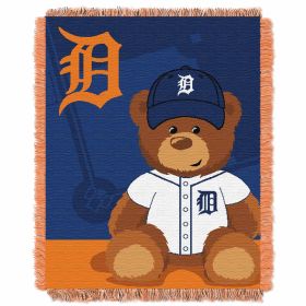 Tigers OFFICIAL Major League Baseball; "Field Bear" Baby 36"x 46" Triple Woven Jacquard Throw by The Northwest Company