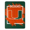 MIAMI OFFICIAL NCAA "Halftone" Micro Raschel Throw Blanket; 46" x 60"