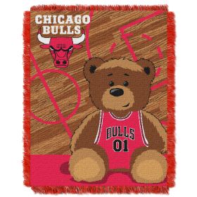 Bulls OFFICIAL National Basketball Association; "Half-Court" Baby 36"x 46" Triple Woven Jacquard Throw by The Northwest Company