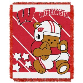 Wisconsin OFFICIAL Collegiate "Half Court" Baby Woven Jacquard Throw