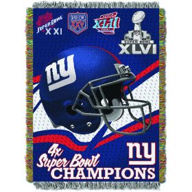 NFL 051 NY Giants Commemorative Series 4x Champs Tapestry