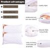 Luxury Queen Bed Pillow Hotel Sleep Hypoallergenic Cotton Fill Machine Washable