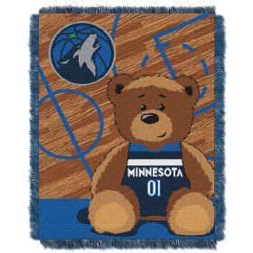 Timberwolves OFFICIAL National Basketball Association; "Half-Court" Baby 36"x 46" Triple Woven Jacquard Throw by The Northwest Company