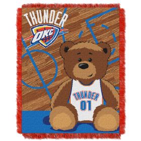 Thunder OFFICIAL National Basketball Association; "Half-Court" Baby 36"x 46" Triple Woven Jacquard Throw by The Northwest Company