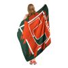 MIAMI OFFICIAL NCAA "Halftone" Micro Raschel Throw Blanket; 46" x 60"