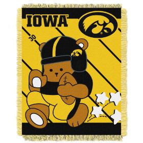 Iowa OFFICIAL Collegiate "Half Court" Baby Woven Jacquard Throw