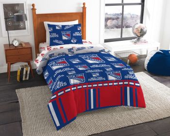 New York Rangers OFFICIAL NHL Twin Bed In Bag Set