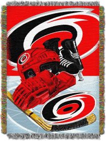 Hurricanes OFFICIAL NHL "Home Ice Advantage" Woven Tapestry Throw Blanket; 48" x 60"