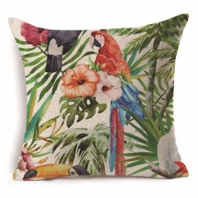 Cotton Branch With Pattern With Pillow Pillow Cover (Option: 19 Style-45x45cm)