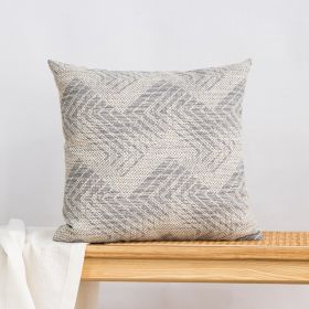 Simple Ins Style Loop Velvet Pillow Cover (Option: Gray Pillow-45x45cm Without Core)