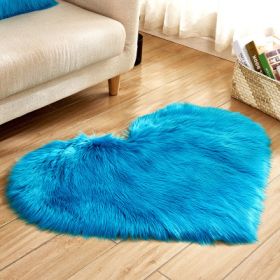 6cm Plush Carpet Fuzzy Wool Floor Mat Multicolor Heart Soft Fluffy Cozy Living Room Bedroom Aldult Child Boy Girl Fashion Lovely (Color: Navy blue)