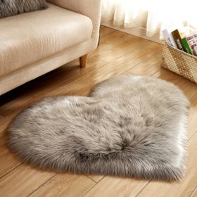 6cm Plush Carpet Fuzzy Wool Floor Mat Multicolor Heart Soft Fluffy Cozy Living Room Bedroom Aldult Child Boy Girl Fashion Lovely (Color: Light grey)