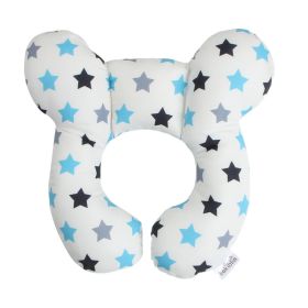 Infant Pillow Baby Bed U-Shaped Safety Seat Neck Guard Fixed Stereotyped Stroller Pillow (Color: Star)