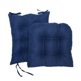 Rocking Chair Cushion 2-piece Set Rocking Chair (Option: Navy Blue-43x43x10cm)