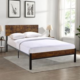 Metal bed Sturdy System Metal Bed Frame; Modern style and comfort to any bedroom; black (measurement: Twin)