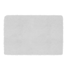 Fluffy Bedroom Rug 4' x 2.6' Anti-Skid Shaggy Area Rug Decorative Floor Carpet Mat (Color: Ivory)