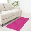 Fluffy Bedroom Rug 4' x 2.6' Anti-Skid Shaggy Area Rug Decorative Floor Carpet Mat