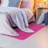 Fluffy Bedroom Rug 4' x 2.6' Anti-Skid Shaggy Area Rug Decorative Floor Carpet Mat