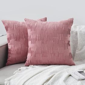 Velvet Pillow Cover Texture Soft And Comfortable Car And Sofa Living Room Bedroom (Option: 45 X45cm Without Pillow-W0116 8)