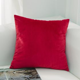 Dutch Suede Pillow Cushion Sofa Cushion Office Lumbar Bed Head Backrest Velvet Pillow Cover (Option: 44Big Red-30x50cm Without Core)