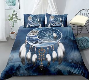 New Pure Cotton Quilt Four-piece Printing Style (Option: Wolf Quilt Cover 1-240x260)